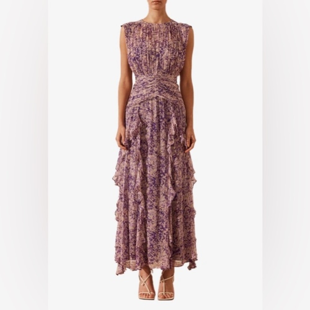 Shona Joy Lavender Floral Maxi Dress